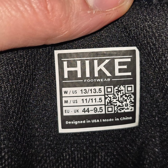 NWT Hike Footwear Canyon Trail Jet Black Barefoot Hiking Boots Mens 11 EU 44 - Picture 4 of 8